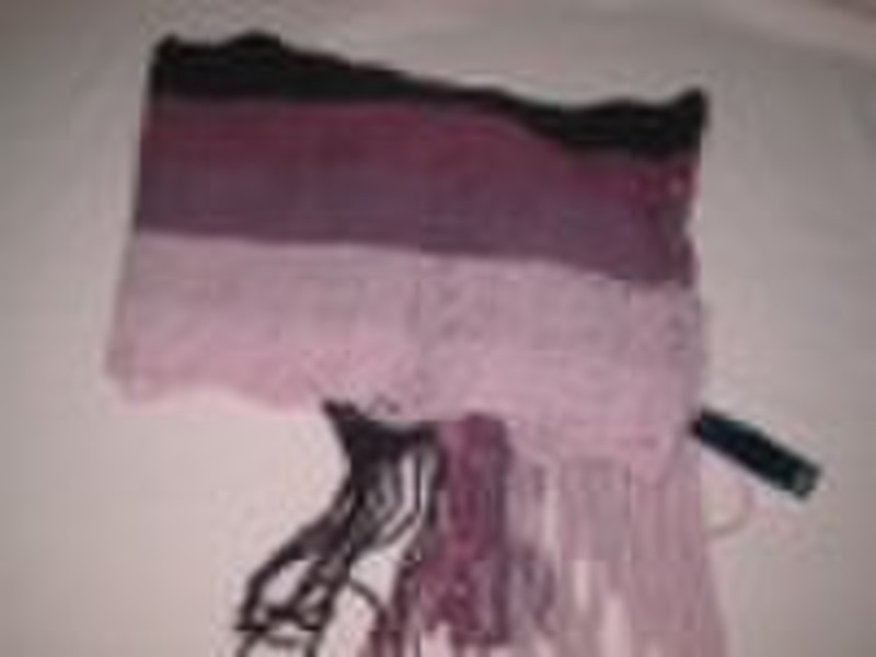 cotton tricot knitted scarf