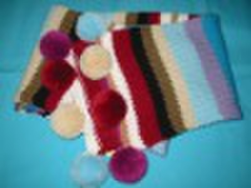 100% acrylic jacquard knitted scarf