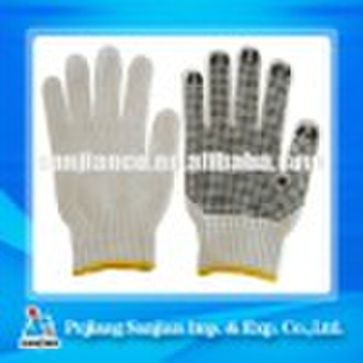 Cotton Glove Working Glove Safety Glove with PVC d