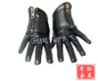 HM504  Ladies fashion leather glove zipper back si