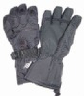 adults snowboard glove with waterproof and black