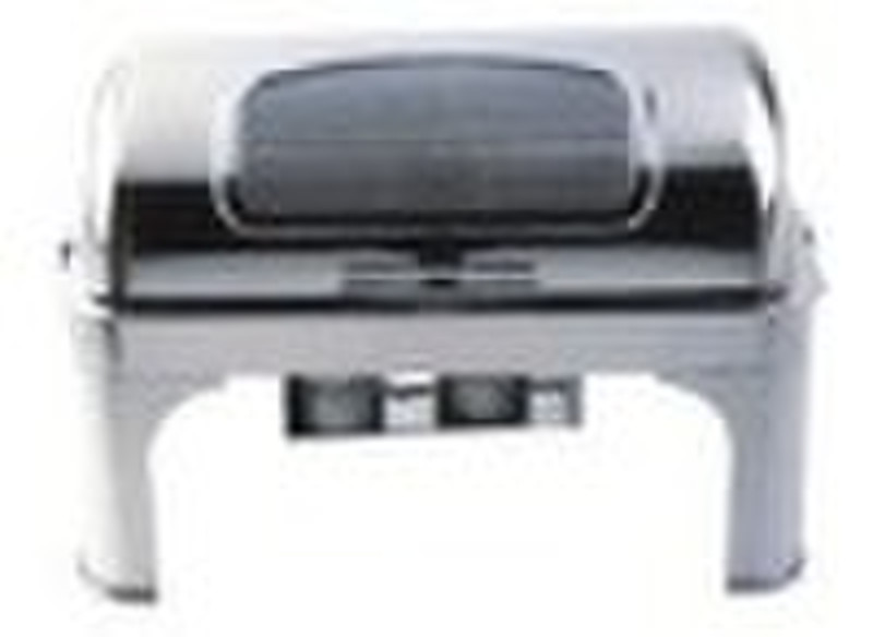chafing dish with glass window