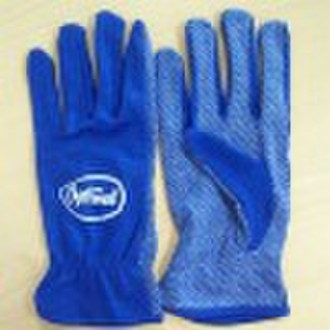 Cotton glove with pvc dots on palm; formal glove;