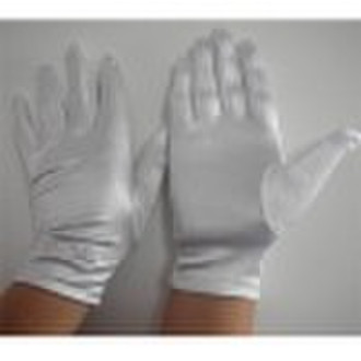 wrist length wedding gloves/grey satin glove/brida