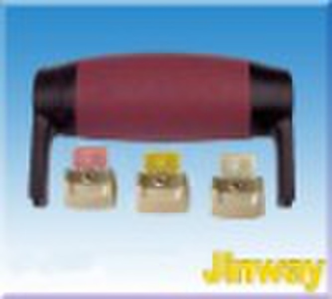 Injection molded plastic tool handle shampoo bottl