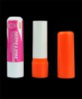 Plastic lip balm container