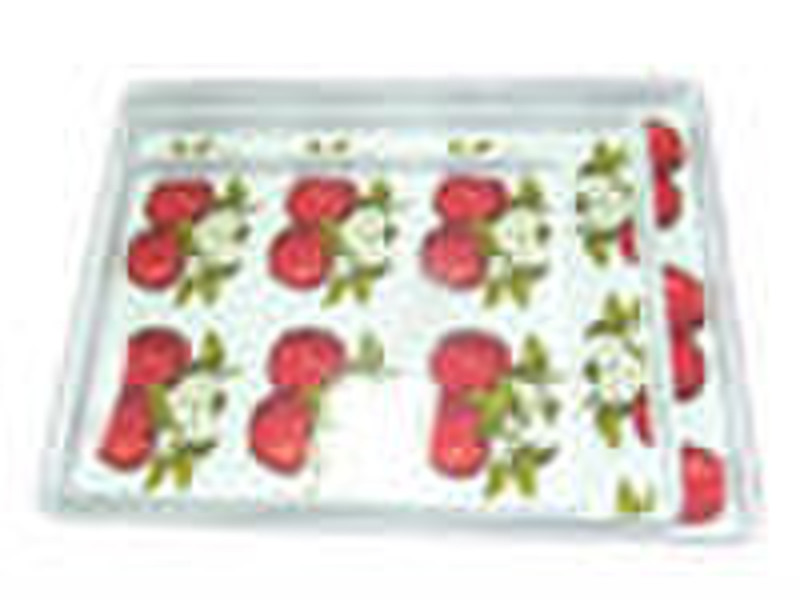 Thick melamine tray with handle