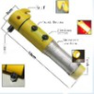 Multi-function Flashlight with Safty Hammer