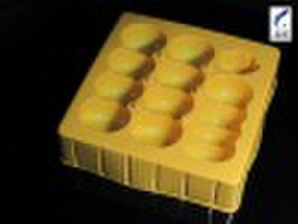 Yellow plastic trays