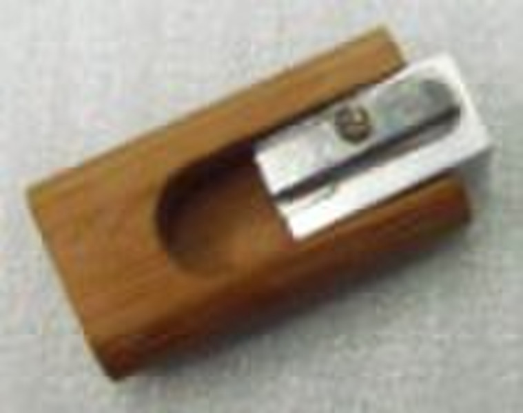 single-hole aluminum alloy sharpener bamboo shell