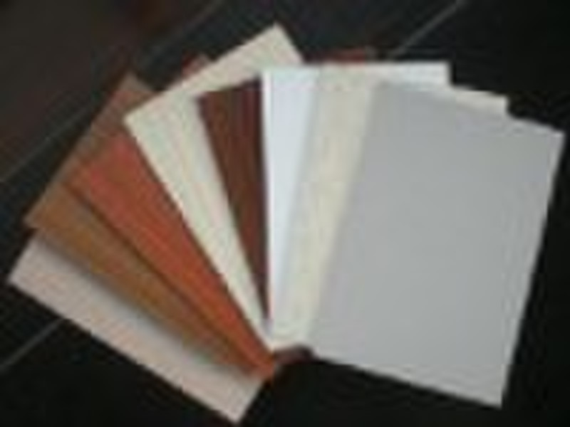 Wood grain and single color PVC plywood