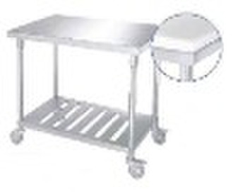 stainless steel worktable with wheel