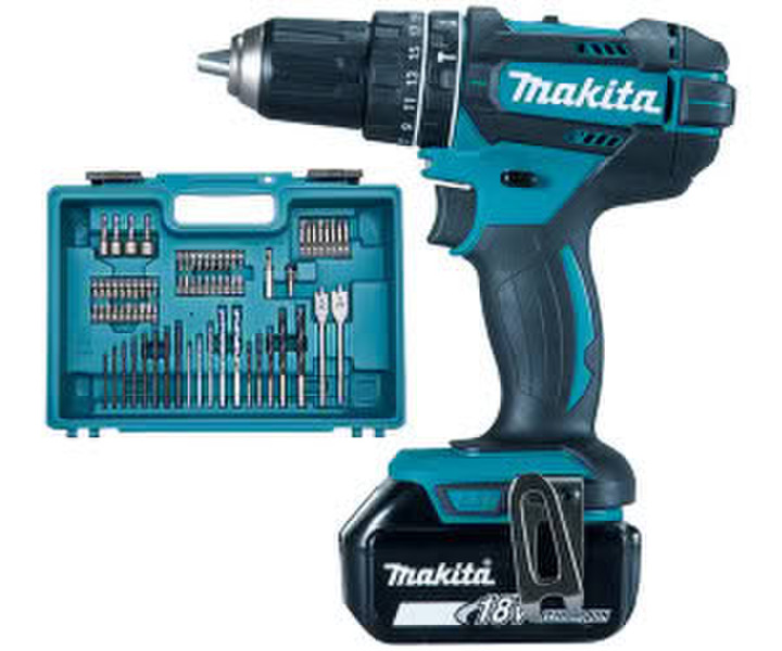Makita DHP482RFX1 (2 x 3,0 Ah + Bit- und Bohrerset 74-tlg. im Koffer)