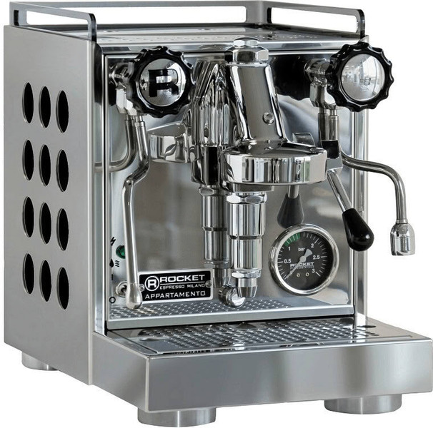 Rocket Espresso Appartamento inox schwarz