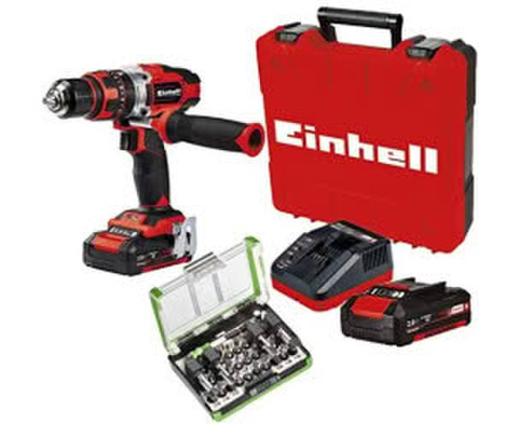 Einhell TE-CD 18/40 Li 2x2,0Ah Akkus + Ladegreät + Koffer Bit-Box 28-tlg + Bithalter
