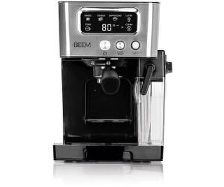 Beem ESPRESSO-LATTE Siebträgermaschine Schwarz Silber