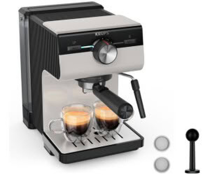 Krups Authentic Espresso-Siebträgermaschine XP381B10 Grey Creme