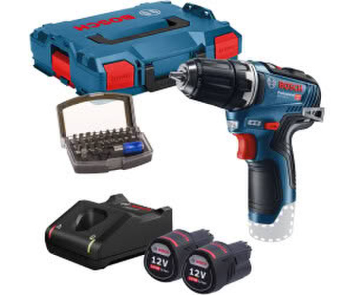 Bosch GSR 12 V-35 Professional (2x 3,0 Ah + Ladegerät + L-Boxx + GT-Bitset 81004)