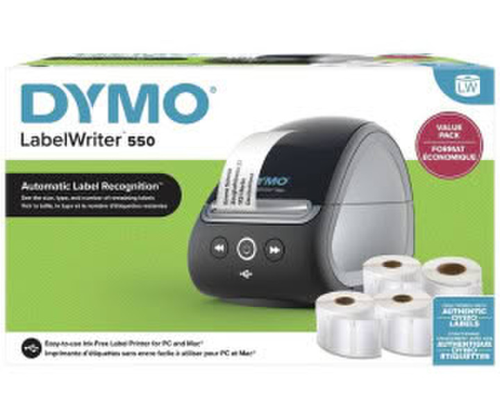 Dymo LabelWriter 550 Value mit 4 Etikettenrollen