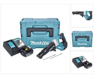 Makita DFR 551 RT1J Akku Magazinschrauber 18 V 25 - 55 mm Brushless + 1x Akku 5,0 Ah + Ladegerät + Makpac