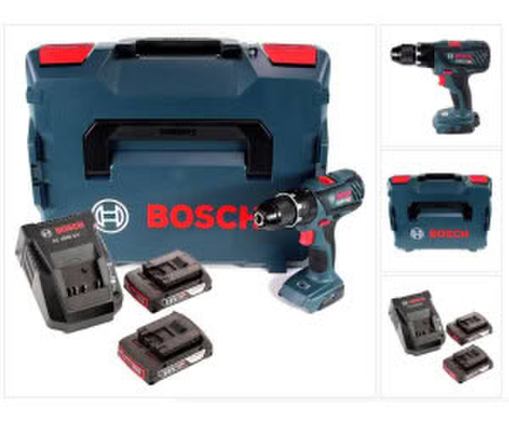 Bosch GSB 18V-28 Professional + 2 x 2,0 Ah Akku + Ladegerät + L-Boxx