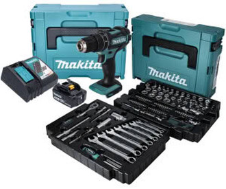 Makita DHP482RF1J + 120tlg. Zubehörset