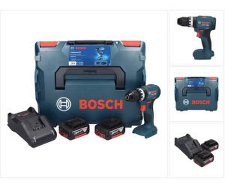 Bosch Professional GSB 18V-45 + 2x Akku 5,0 Ah + Ladegerät + L-Boxx