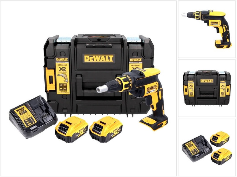 DeWalt DCF620 Akku Trockenbauschrauber 18V 30Nm Brushless 2x 5,0Ah Ladegerät TSTAK