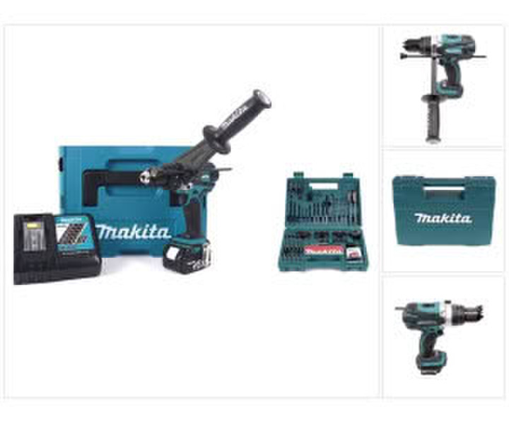 Makita DHP458 RF1J + 100 tlg. Bit & Bohrer-Set