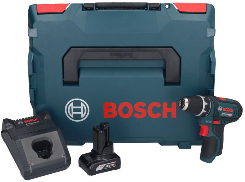 Bosch GSR 12V-15 Professional (1 x 6,0 Ah + Ladegerät + L-Boxx)