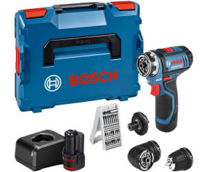 Bosch GSR 12V-15 FC Professional (2x 2.0Ah + Ladegerät + Bit-Set + 3x Aufsätze)