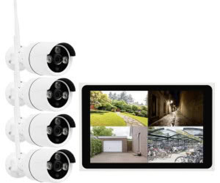 Smartwares Funk-Überwachungskamera-Set 4-Kanal mit 4 Kameras 1920 x 1080 Pixel 2.4 GHz (CMS-30603)