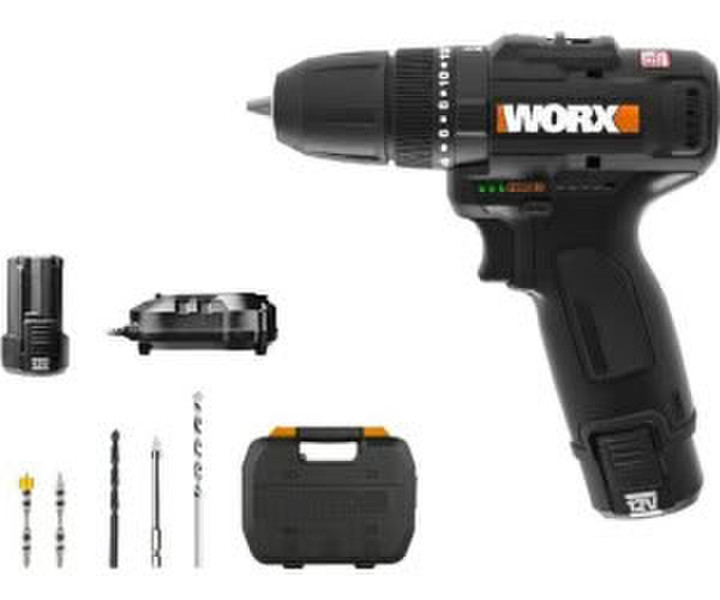 Worx Bürstenlose Akku-Schlagbohrmaschine WX121 12V 38Nm - mit Akku und Ladegerät
