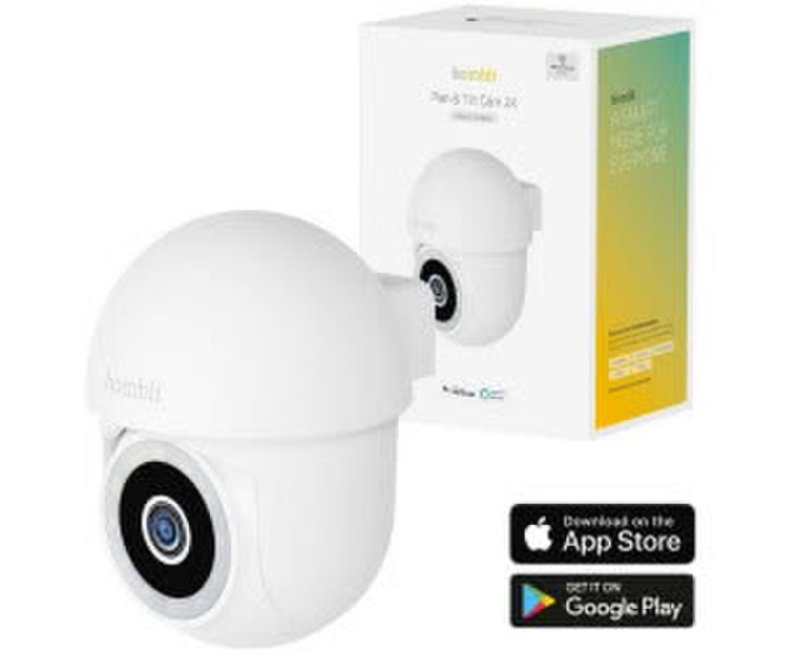 Hombli Pan & Tilt 4k Schwenkfunktion UHD Farbnachtsicht Audio Alarm Flutlicht kompatibel Alexa Google (HBPT-0109)