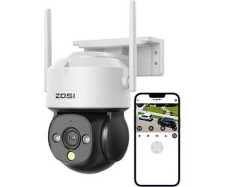 ZOSI 4MP 2 5K 355°/140Schwenkbar Outdoor Plug-in Strom Farbnachtsicht Auto Tracking (1NC-2904M-EU)