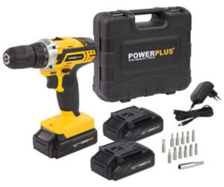 PowerPlus Drill driver 20V (3x batteries)