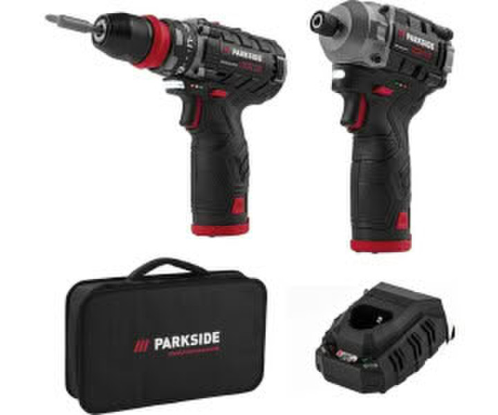 Parkside Akku-Bohrschrauber PBSPA 12 E4 + Akku-Schlagschrauber PDSSAP 12 B1 + 2 Akkus