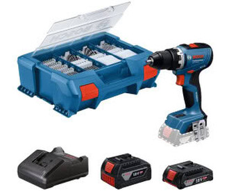 Bosch GSR 18V-65 (1x 2Ah + 1x 4Ah + Ladegerät + L-Boxx)