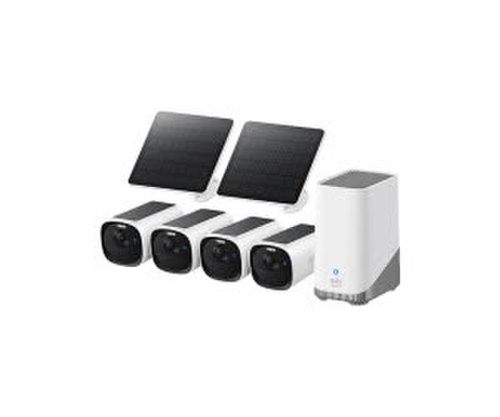 Eufy eufyCam E40 Starter-Set 4+1 - Kamera mit HomeBase 3 und 2x Solarpanel - Weiß
