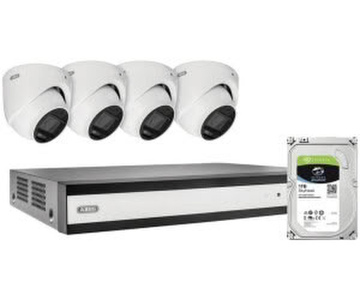 ABUS TVVR33843D 8-Kanal Hybrid Analog Komplettset Weiss