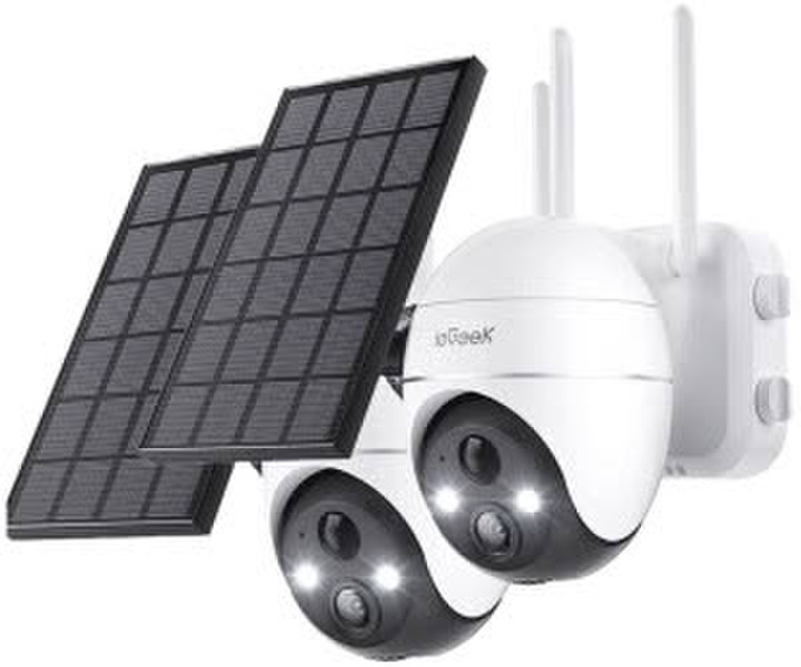 ieGeek 5MP Solarpanel (Outdoor 2 4GHz 30M Farbige Nachtsicht PIR Bewegungsmelder 2-tlg4