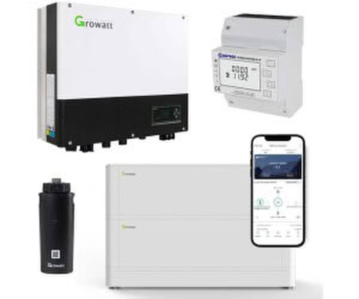 Growatt SPH4000 4kW Hybrid Wechselrichter + 5.12kWh Solarspeicher-Set (A9887652)