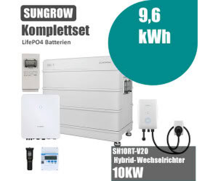 Sungrow HV SH10.0RT 10kW Hybridwechselrichter mit 9,6 kWh Solarspeicher-Set
