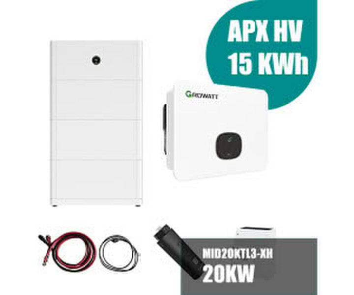 Growatt MID 20KTL3-XH 20kW Hybrid Wechselrichter + 15kWh Solarspeicher-Set (A9891086)