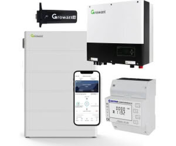 Growatt SPH6000TL3-BH-UP 6kW Hybrid Wechselrichter mit 10.2kWh Solarspeicher-Set