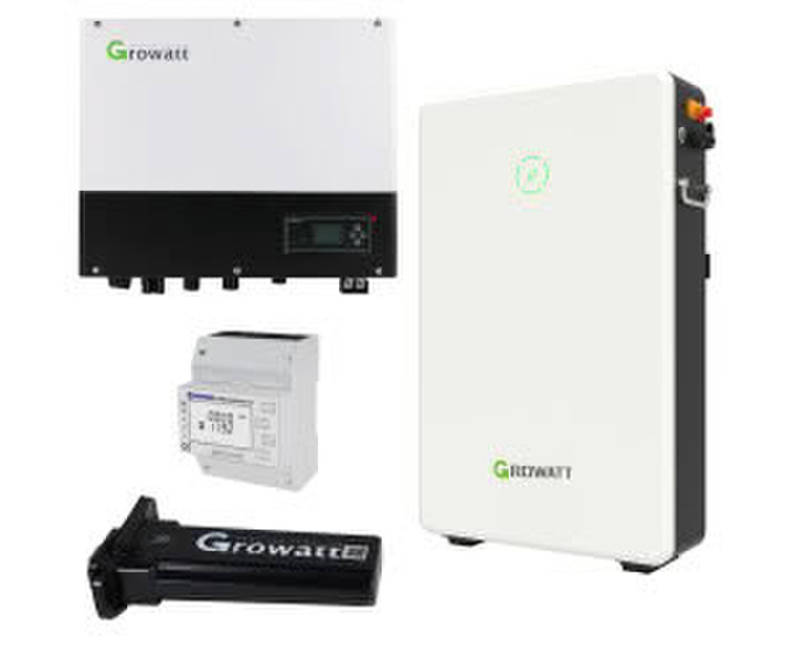 Growatt SPH3000 3kW Hybrid Wechselrichter mit 6.5kWh Solarspeicher-Set