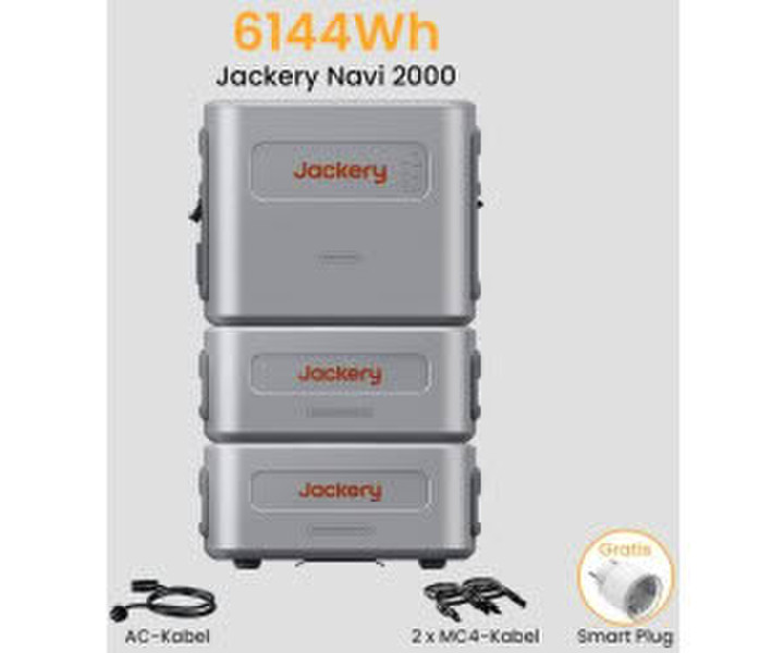 Jackery Navi 2000 Solarspeicher 2048Wh + 2 x 2048Wh Zusatzakkus