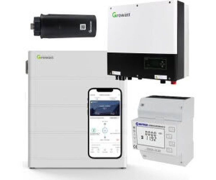 Growatt SPH5000TL3-BH-UP 5kW Hybrid Wechselrichter mit 7.6kWh Solarspeicher-Set
