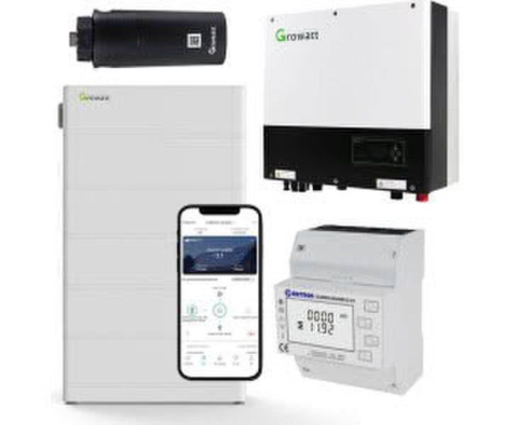 Growatt SPH7000TL3-BH-UP 7kW Hybrid Wechselrichter mit 12.8kWh Solarspeicher-Set