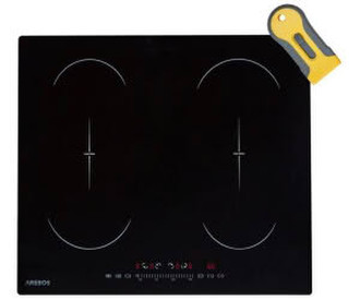 Arebos 4 Zonen Induktionskochfeld mit 2 doppel Flexzonen